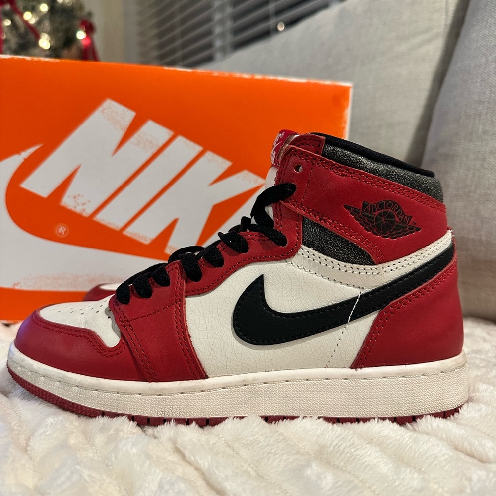 Nike Women’s Air Jordan 1 High Top Sneakers - Red, White, Black